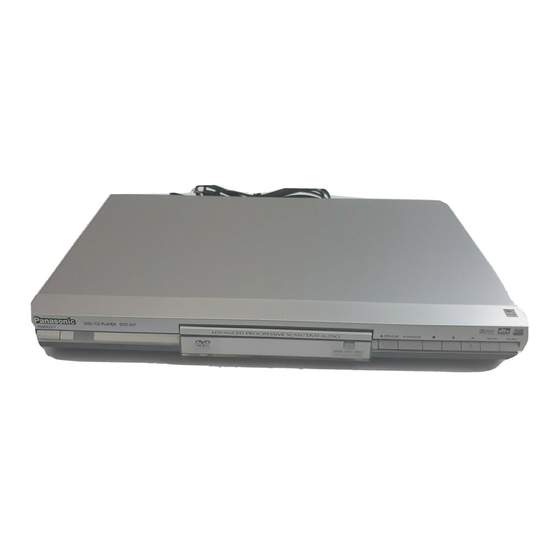 Panasonic DVD-S47 Instrucciones De Funcionamiento