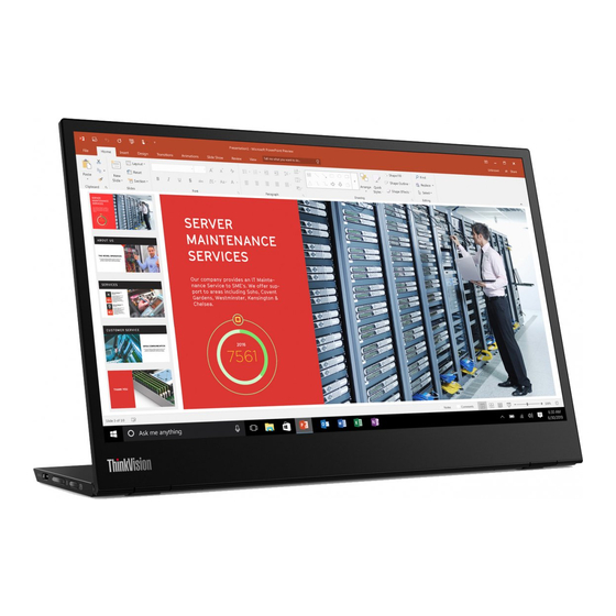 Lenovo ThinkVision M14 Guia Del Usuario
