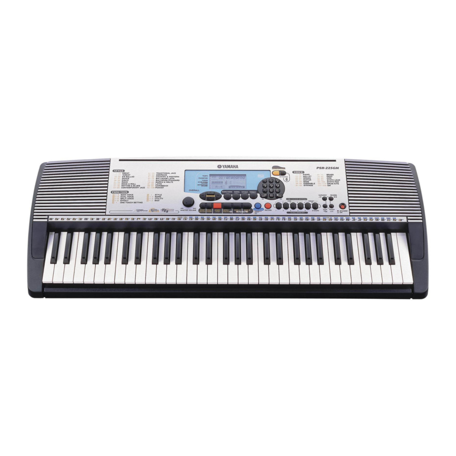 Yamaha PortaTone PSR-225GM Manual De Instrucciones