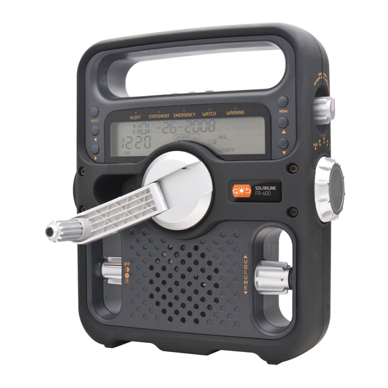 Eton SOLARLINK FR600 Manual Del Propietário