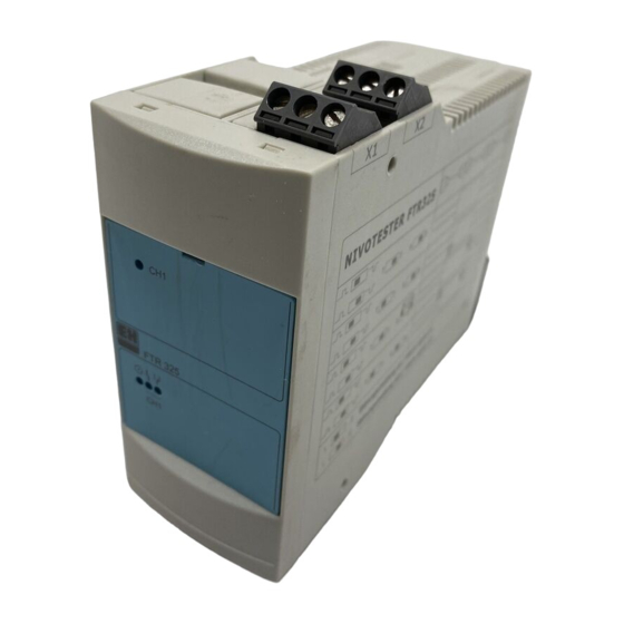 Endress+Hauser Nivotester FTR325 Instrucciones De Operación