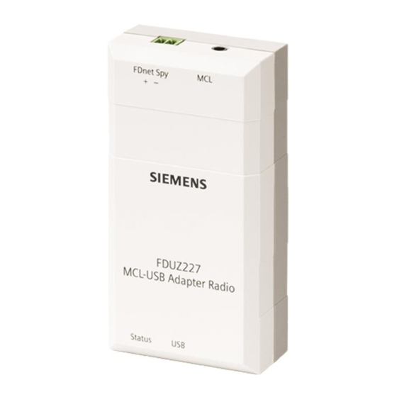 Siemens FDUZ227 Manuales