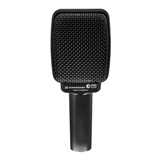 Sennheiser e 609 silver Instrucciones De Manejo