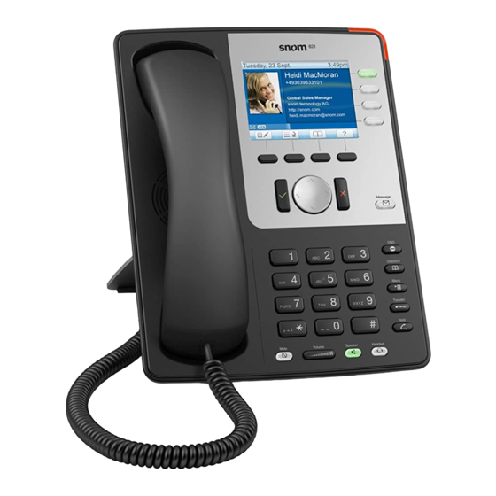 Snom 821 Manual Del Usuario