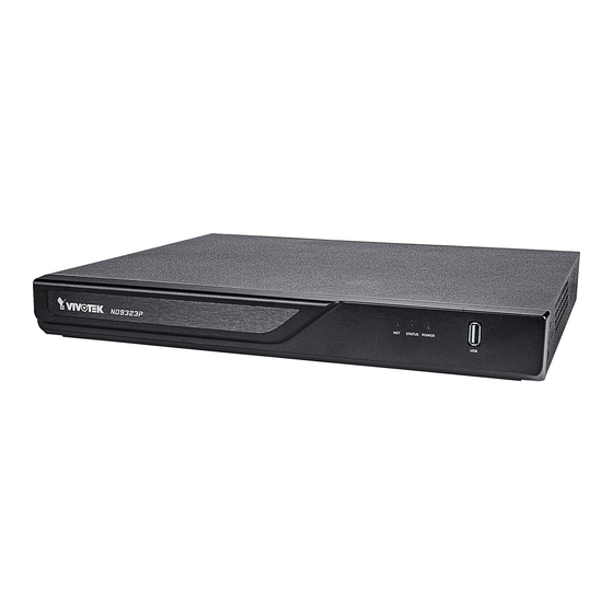Vivotek ND9323P / ND9425P NVR Guía De Instalación Rápida
