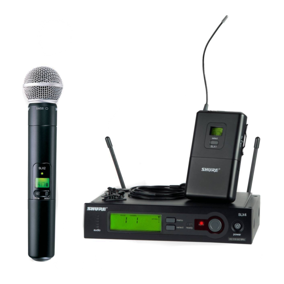 Shure SLX Wireless Manual Del Usuario