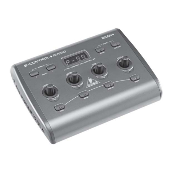 Behringer B-CONTROL NANO BCN44 Manual De Uso