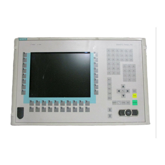 Siemens SIMATIC Panel PC 670 Manual Del Equipo