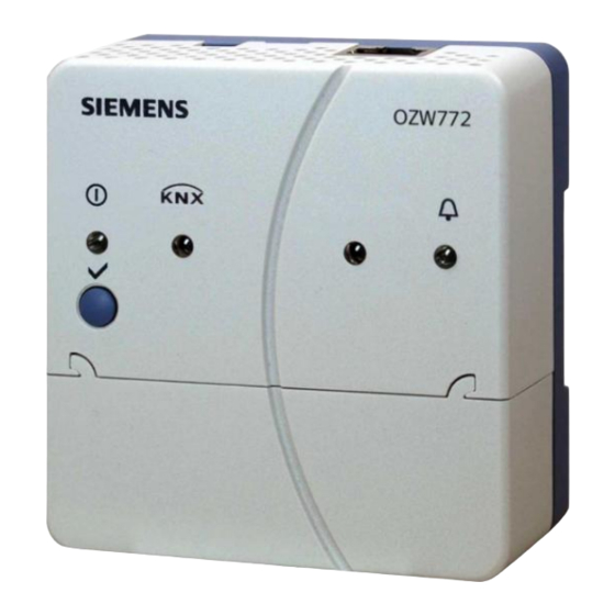 Siemens OZW772.01 Instrucciones De Montaje