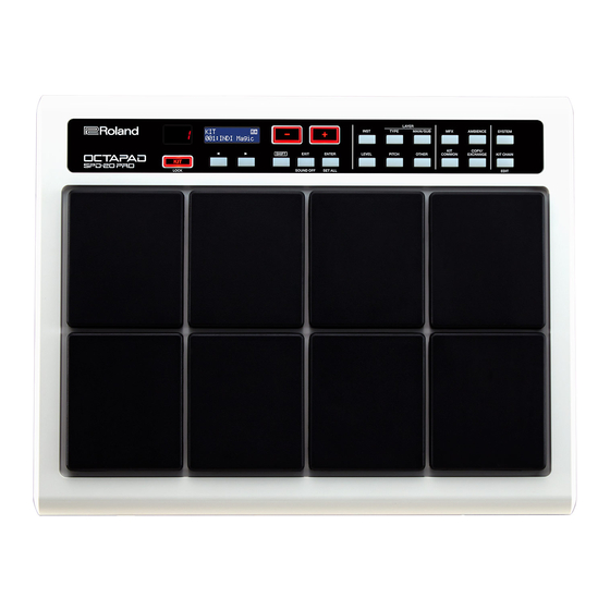 Roland OCTAPAD SPD-20 PRO Manuales