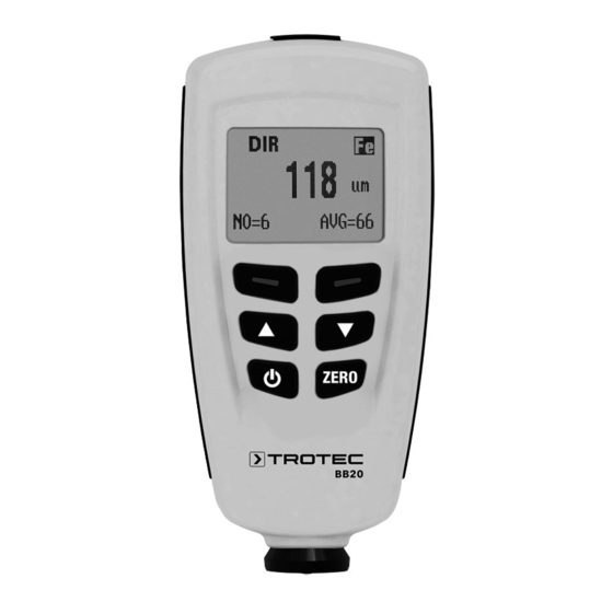 Trotec BB20 Manual De Instrucciones