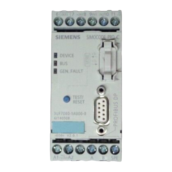 Siemens 3UF70.0-1A.00-0 Guia Del Usuario