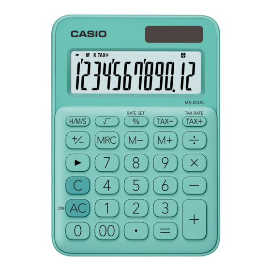 Casio MS-20UC Guia Do Usuário