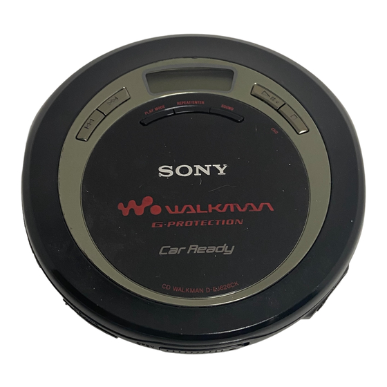 Sony Walkman D-EJ626CK Manuales