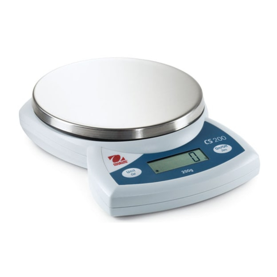 OHAUS CS 200 Manual De Operation