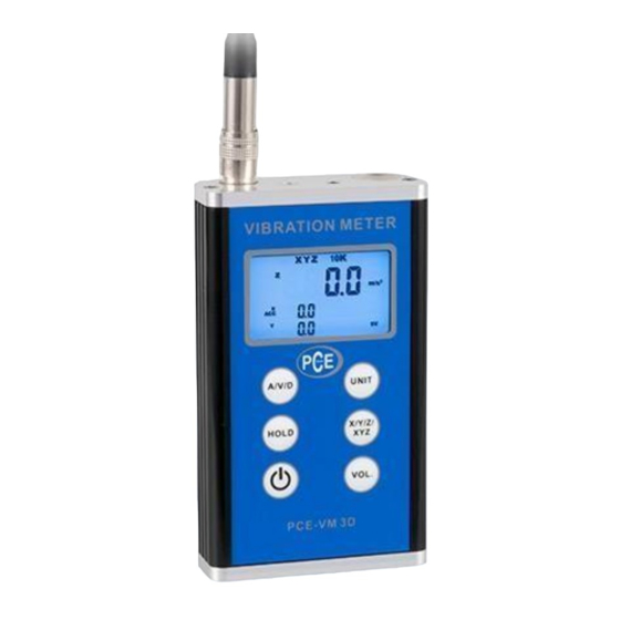 PCE Instruments PCE-VM 3D Instrucciones De Uso