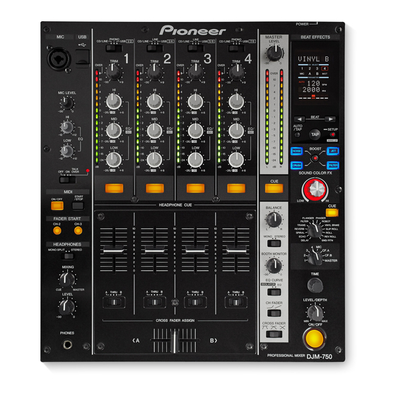 Pioneer DJM-750 Guia De Inicio Rapido