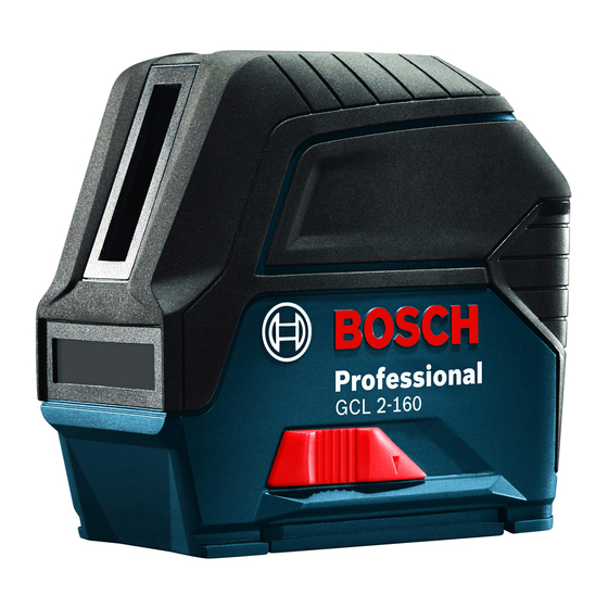 Bosch GCL 2-160 Instrucciones De Funcionamiento Y Seguridad
