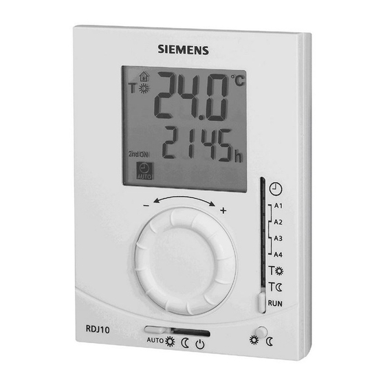 Siemens RDJ10 Instrucciones De Funcionamiento