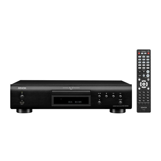 Denon DCD-800NE Guia De Inicio Rapido