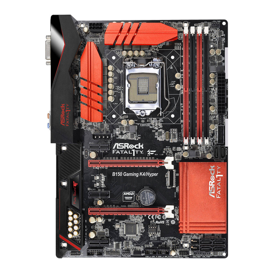 ASROCK Fatal1ty B150 Gaming K4 Serie Manual De Instrucciones