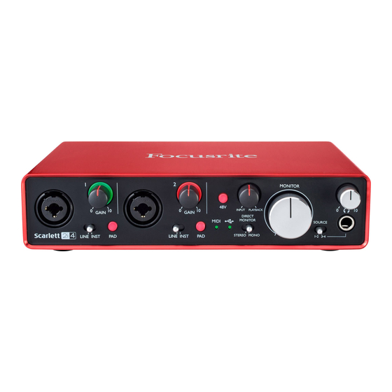 Focusrite Scarlett 2i4 MOSC0014 Manuales