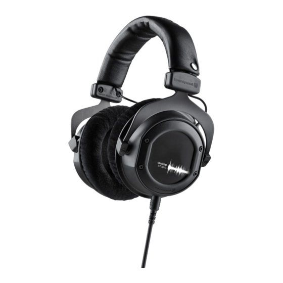 Beyerdynamic CUSTOM STUDIO Manual Del Usuario