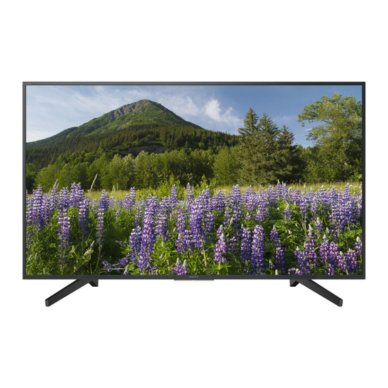 Sony BRAVIA KD-49XF70 Serie Manual De Instrucciones