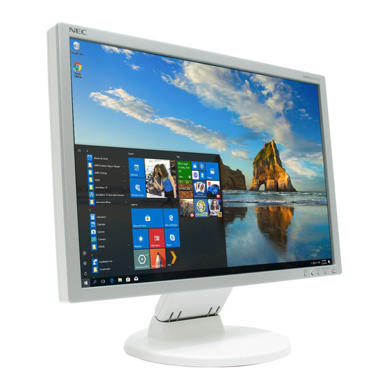 NEC MultiSync E221W Manual Del Usuario