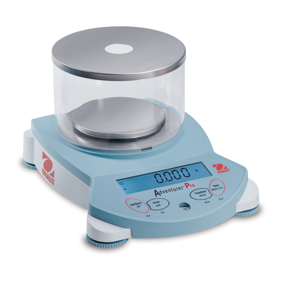 OHAUS Adventurer Pro Manual Del Usario
