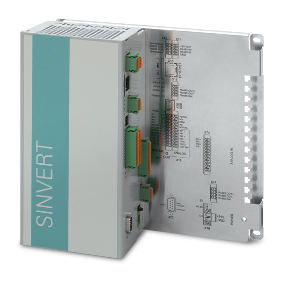 Siemens SINVERT PVM Control Box Manuales