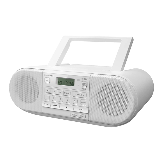 Panasonic RX-D552 Instrucciones De Funcionamiento