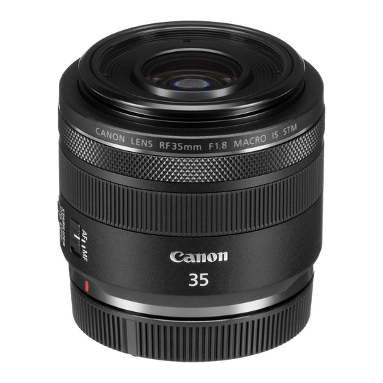 Canon RF 35mm F1.8 MACRO IS STM Instrucciones