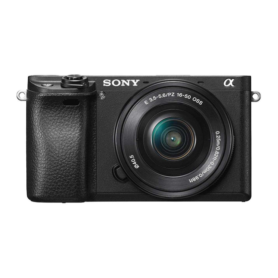 Sony a6300 Manual De Instrucciones