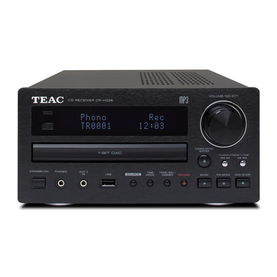 Teac CR-H226 Manual Del Usuario