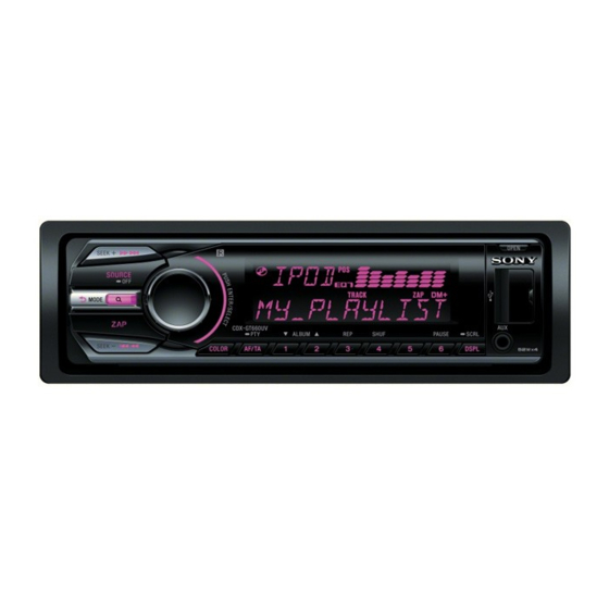 Sony CDX-GT660UV Instrucciones De Uso