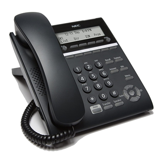 NEC DT820 Guía Rápida De Usuario