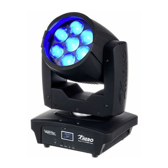 thomann VARYTEC Hero Wash 712 Z RGBW Zoom Manual De Instrucciones