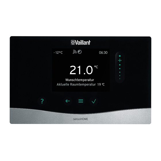 Vaillant sensoHOME VRT 380 Manual De Uso