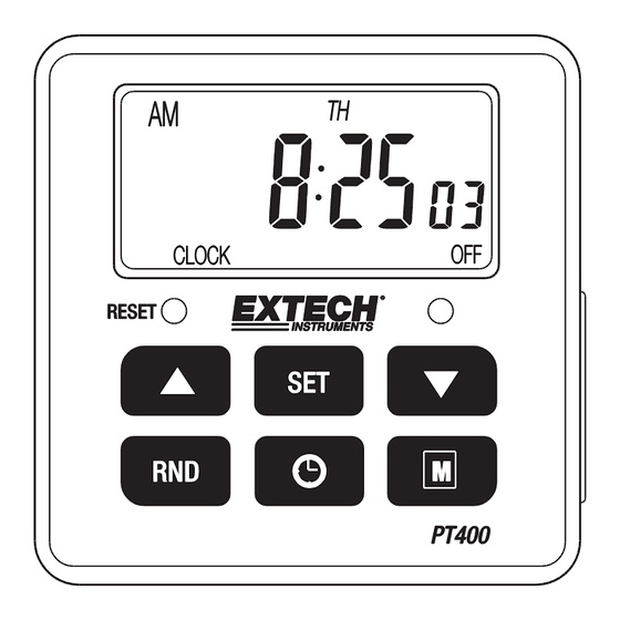 Extech Instruments PT400 Manual Del Usuario