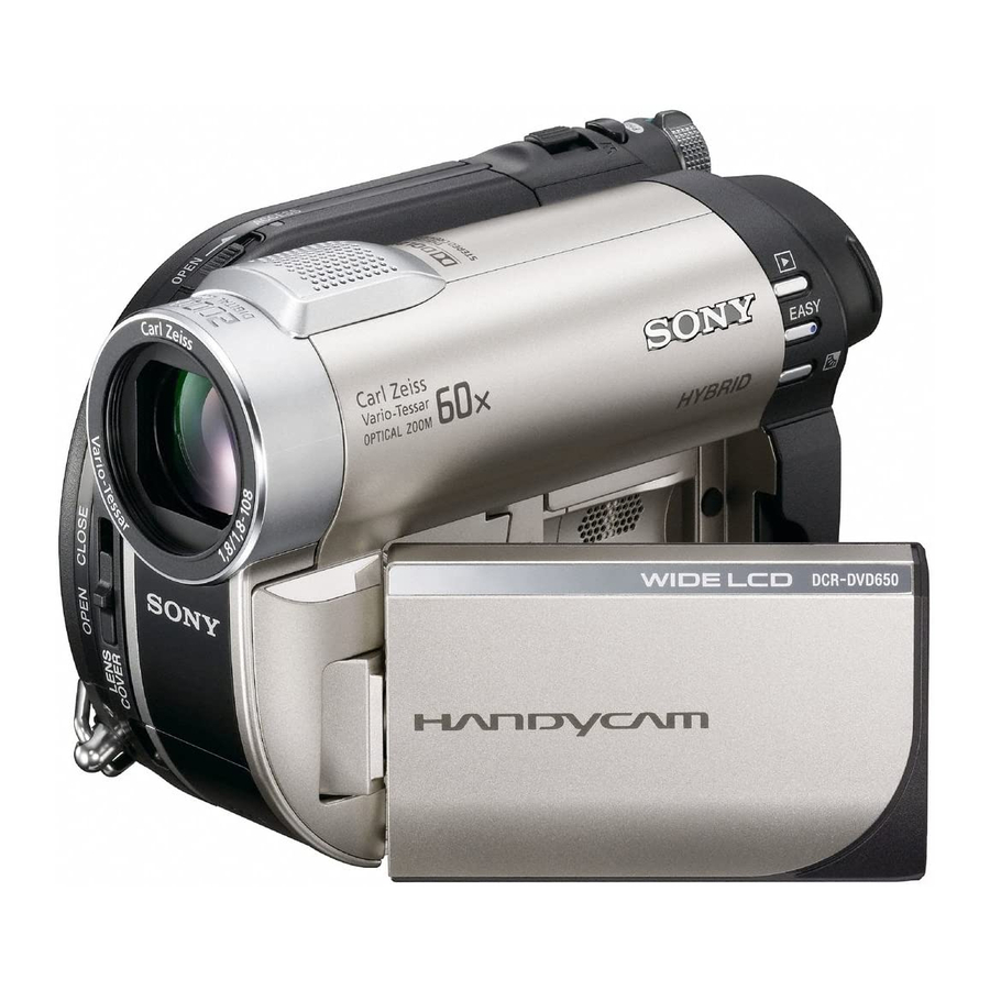 Sony HANDYCAM DCR-DVD650 Guía De Operaciónes