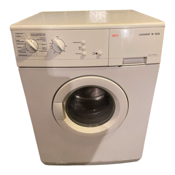 AEG LAVAMAT W 1020 Manuales