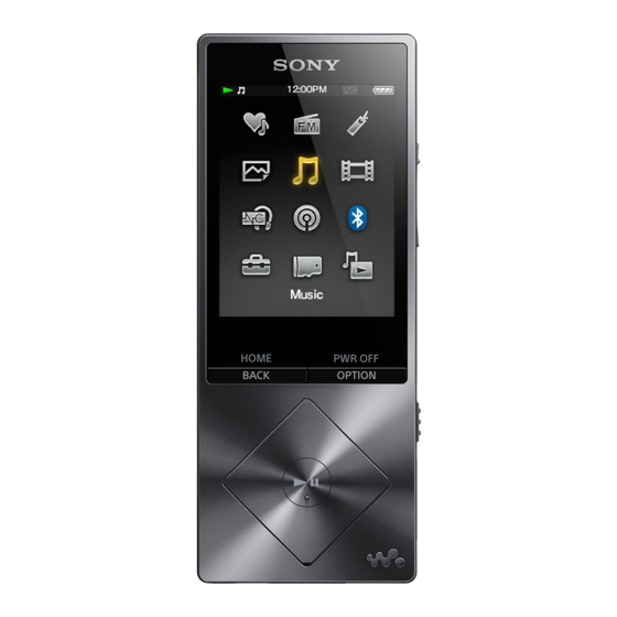 Sony Walkman NW-A25 Guia De Ayuda