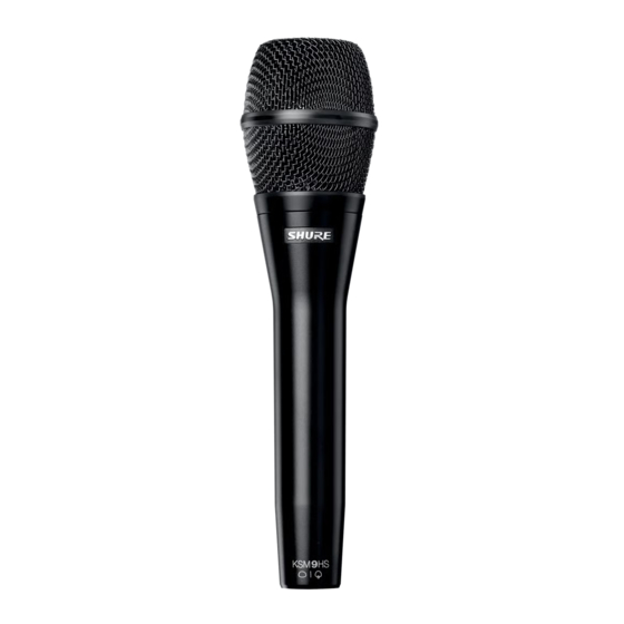 Shure KSM9HS Manual De Instrucciones