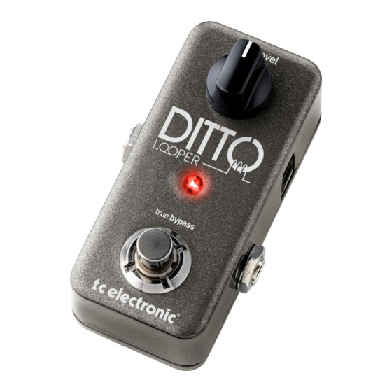 TC Electronic DITTO LOOPER Manuales