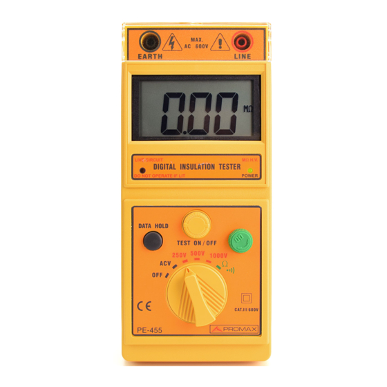 Promax PE-455 Manual De Instrucciones