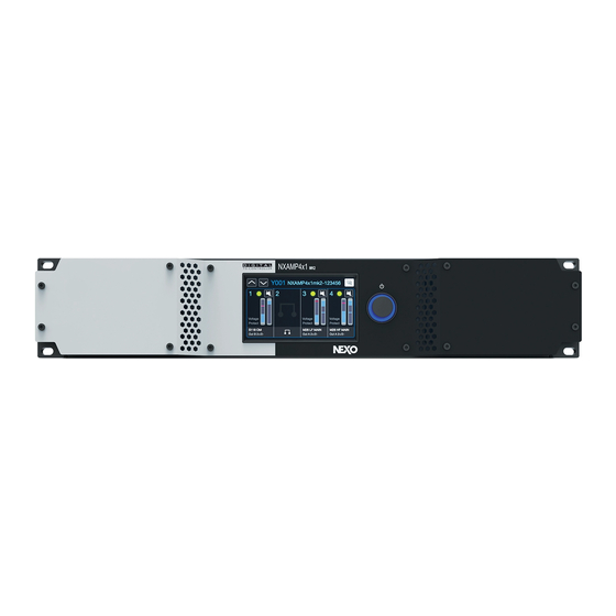Nexo NXAMP4x1mk2 Guia De Inicio Rapido