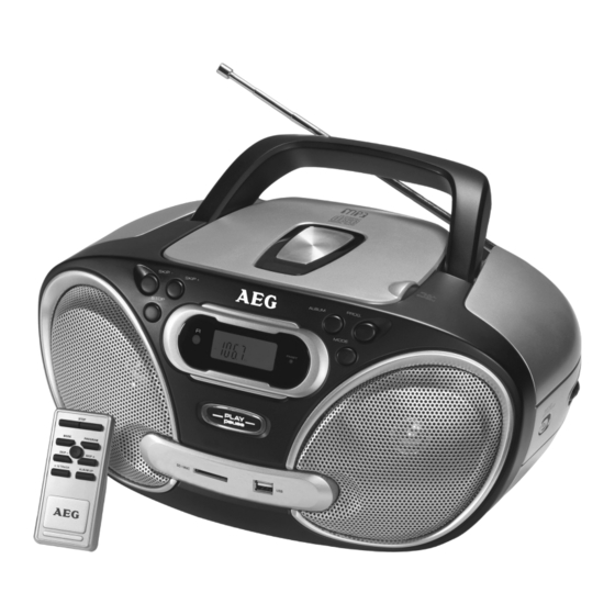 AEG SR 4322 CD/MP3 Manuales