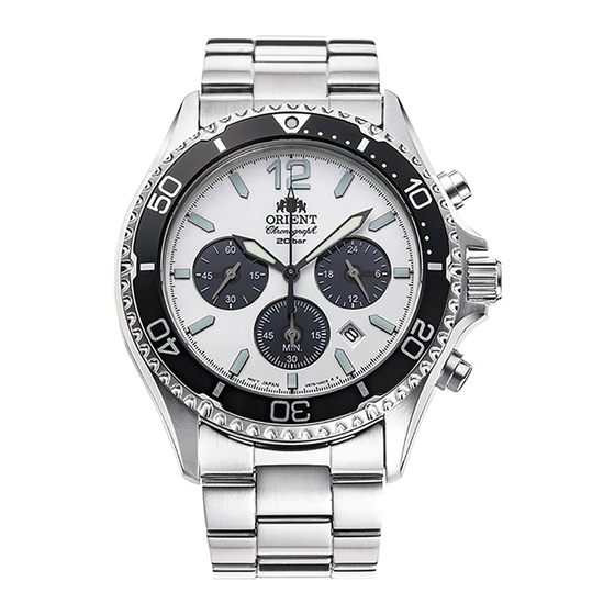 Orient SOLAR POWERED WATCH CHRONOGRAPH Manual De Instrucciones