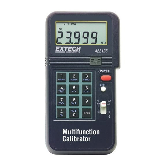 Extech Instruments 422123 Manual Del Usuario